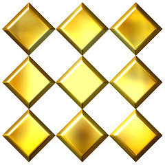 Image showing 3D Golden Diamonds