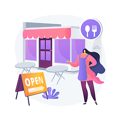 Image showing Restaurants reopening abstract concept vector illustration.