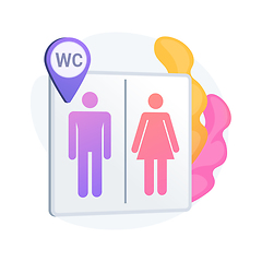 Image showing Public restrooms vector concept metaphor