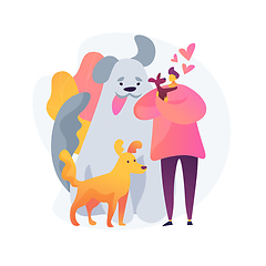 Image showing Dogs friendly place vector concept metaphor