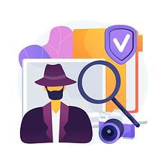 Image showing Private investigation abstract concept vector illustration.