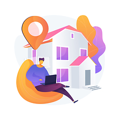 Image showing Stay at home abstract concept vector illustration.