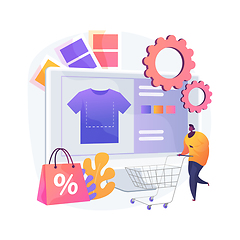 Image showing Merch clothing abstract concept vector illustration.