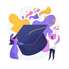 Image showing College graduation vector concept metaphor