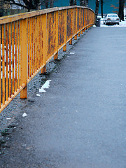 Image showing footbridge banister