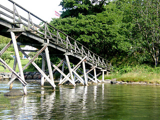 Image showing woodden footbridge