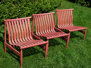 Image showing pink chairs