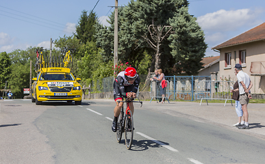 Image showing The Cyclist Benjamin Swift- Criterium du Dauphine 2017