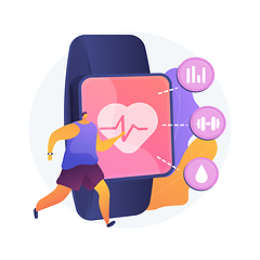 Image showing Sport and fitness tracker abstract concept vector illustration.