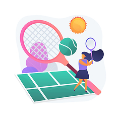 Image showing Tennis camp vector concept metaphor