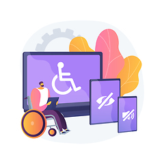 Image showing Electronic accessibility abstract concept vector illustration.