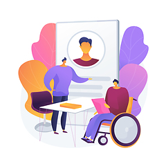 Image showing Employment of people with disabilities vector concept metaphor