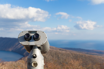 Image showing Tourist Binocular in Lake kuttara in Shiraoi