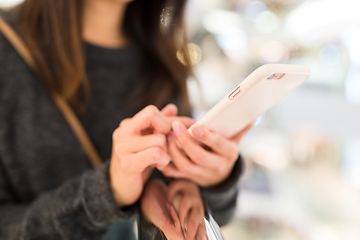 Image showing Woman use of mobile phone