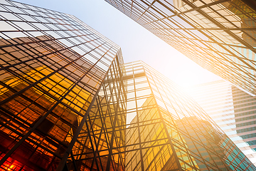 Image showing Glass wall of an office building