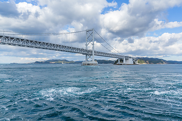 Image showing Onaruto Bridge and Whirlpool in Japan