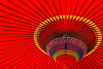 Image showing Japanese red umbrella