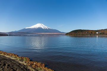 Image showing Lake Yamanaka and Mount Fuji