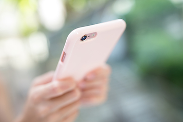 Image showing Woman use of mobile phone