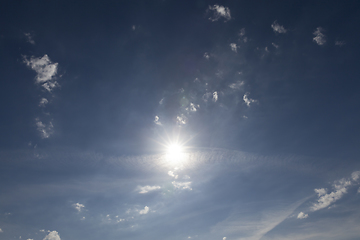 Image showing sun and clouds