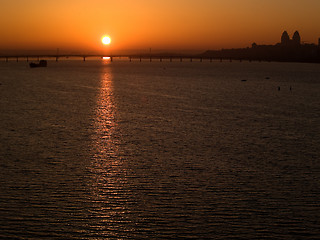 Image showing Sunrise cityscape