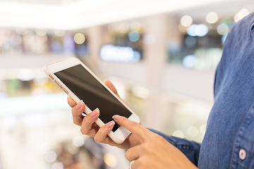 Image showing Woman touch on cellphone 