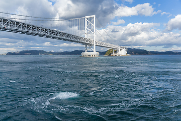 Image showing Onaruto Bridge and Whirlpool in Japan