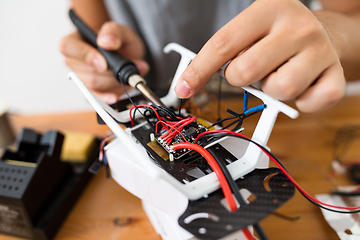 Image showing Welding on flying drone body