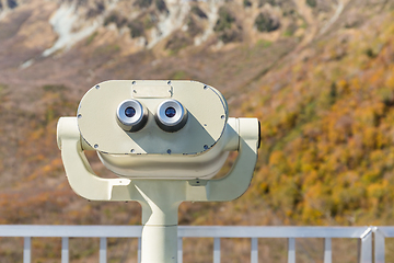 Image showing Coin Operated Binocular viewer in natural landscape