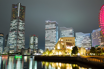 Image showing Yokohama cityscape at night