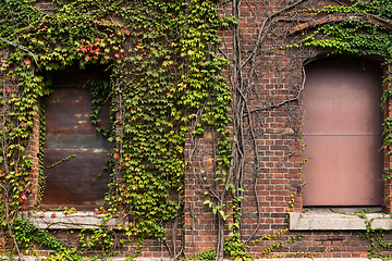 Image showing Red brick warehouse