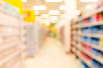Image showing Blurred supermarket