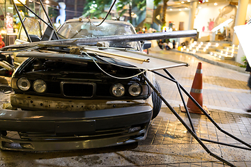 Image showing Car crash accident on street