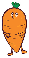 Image showing Fat carrot, vector or color illustration.