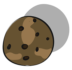 Image showing Brown colour liver with black spots and border, vector or color 