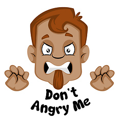 Image showing Human emoji with don\'t angry me expression, illustration, vector