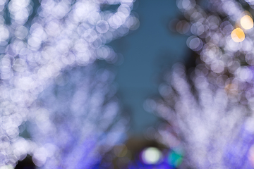 Image showing Blue defocused glitter