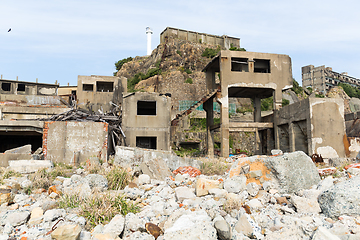 Image showing Gunkanjima island in Nagasaki city