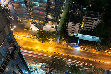 Image showing Top view of cityscape in Bangkok city