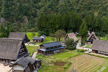 Image showing Shirakawago Traditional Houses in the Gassho Zukuri Style