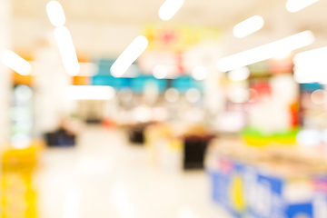 Image showing Supermarket Shelves Blurred Background