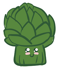 Image showing Image of cute artichoke, vector or color illustration.