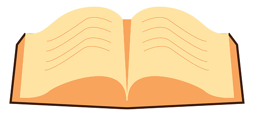 Image showing Open book, vector or color illustration.