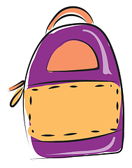 Image showing Image of backpack, vector or color illustration.