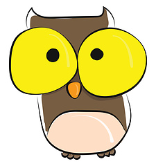 Image showing Owl, vector or color illustration.