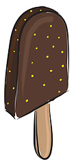 Image showing Image of chocolate ice cream, vector or color illustration.