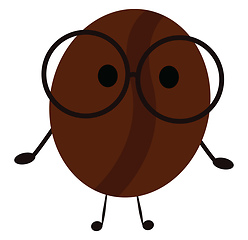 Image showing Image of coffee bean, vector or color illustration.