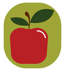 Image showing Image of apple, vector or color illustration.
