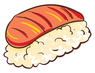 Image showing Sushi, vector or color illustration.