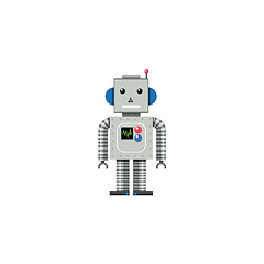 Image showing Robot, vector or color illustration.